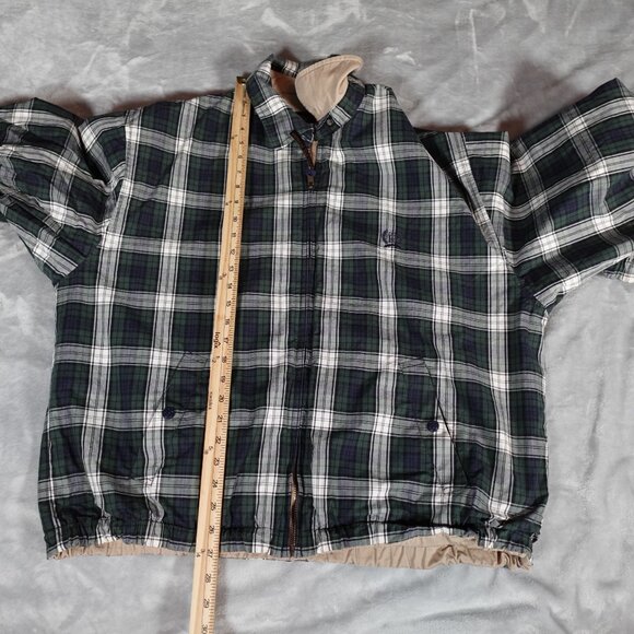 Vintage Tommy Hilfiger Golf Harrington Jacket Mens XL Short Fit Reversible Plaid - Picture 6 of 7
